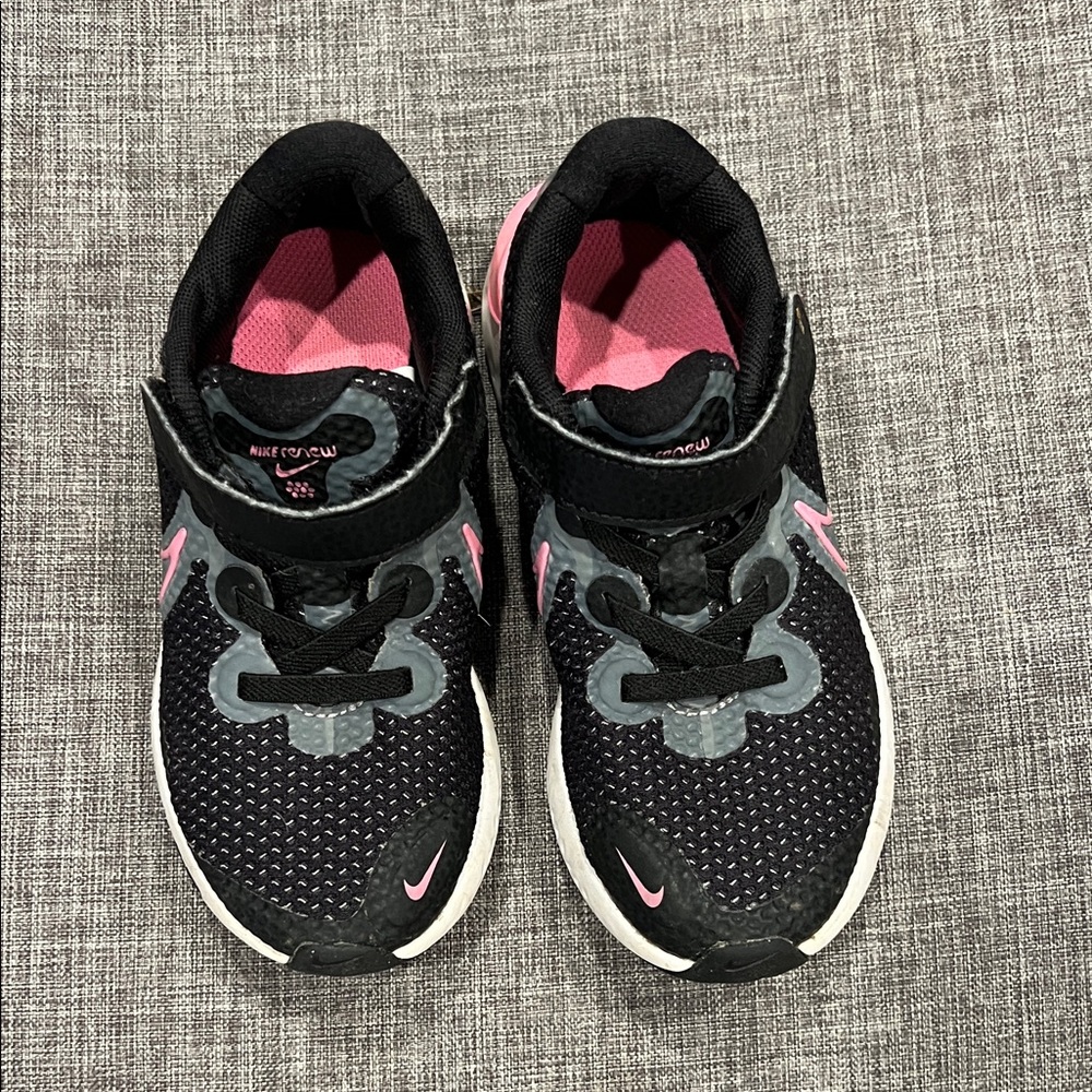 Nike Kids Black and Pink Sneakers